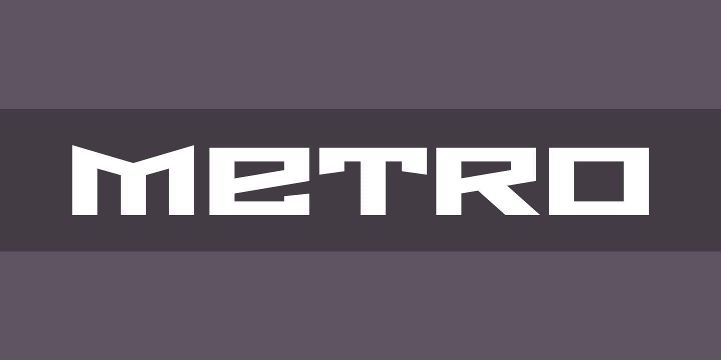 Schriftart Metro